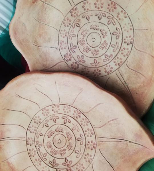 Leaf Shaped Clay Tray